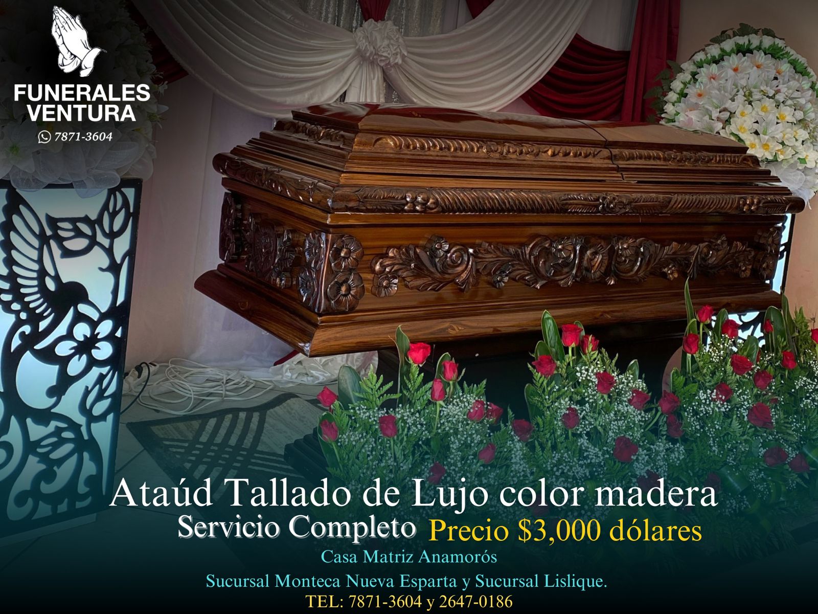 Ataúd Tallado de lujo 